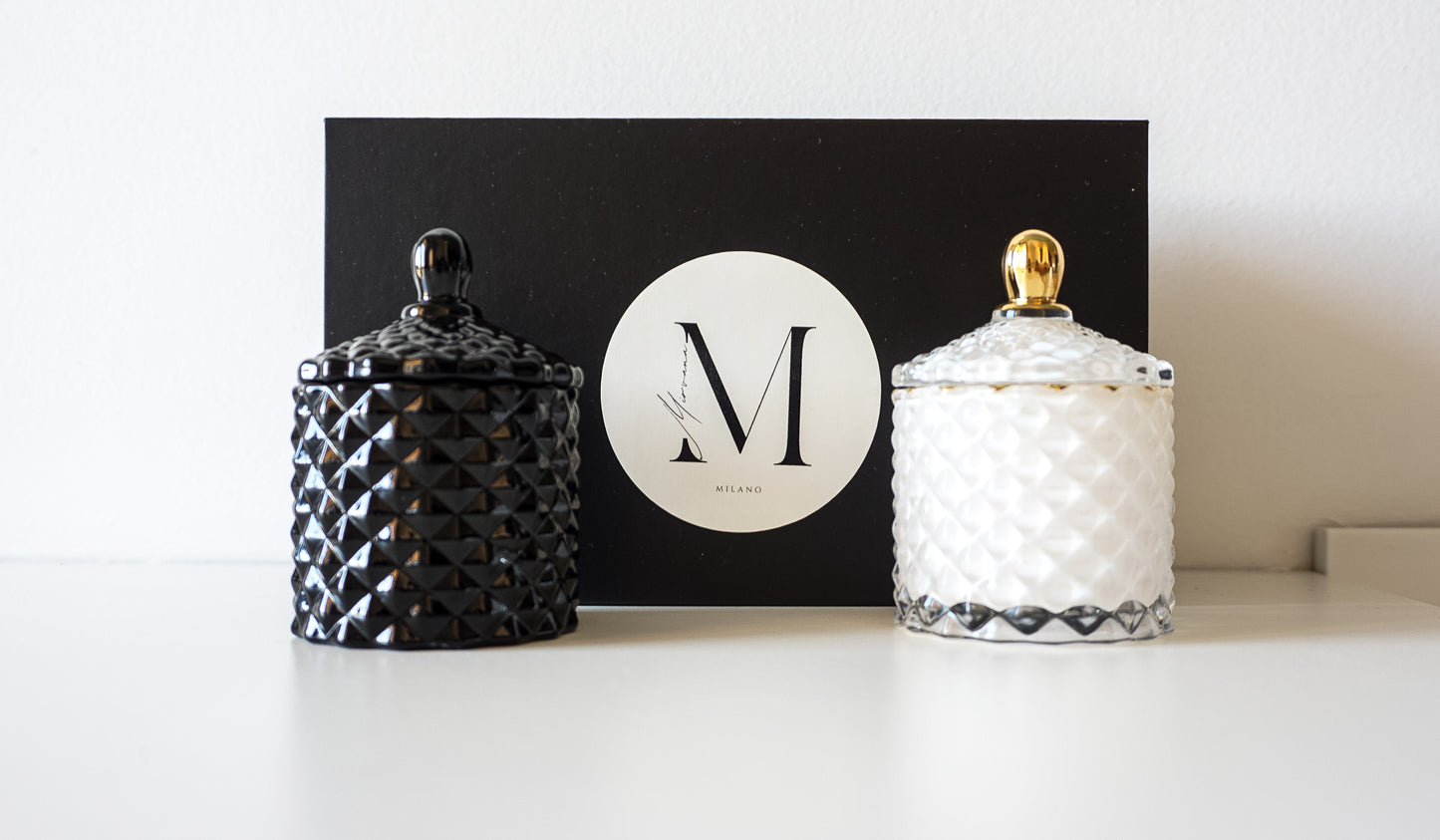 Set regalo di candele per lui e per lei - 2 candele di lusso