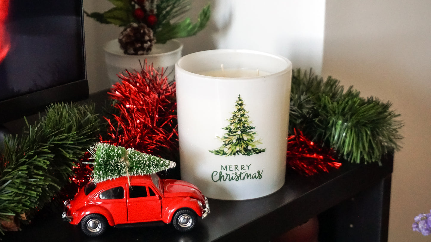 Candela di Natale a forma di albero di pan di zenzero