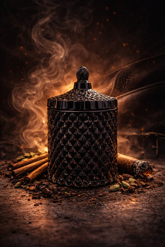 Ombre Leather Candle - Leather and Spices Scented Candle 230ml